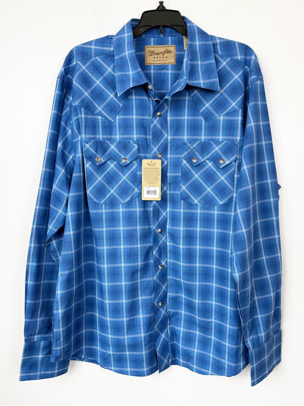 NWT Wrangler Retro Long-Sleeve Western Snap Shirt XL